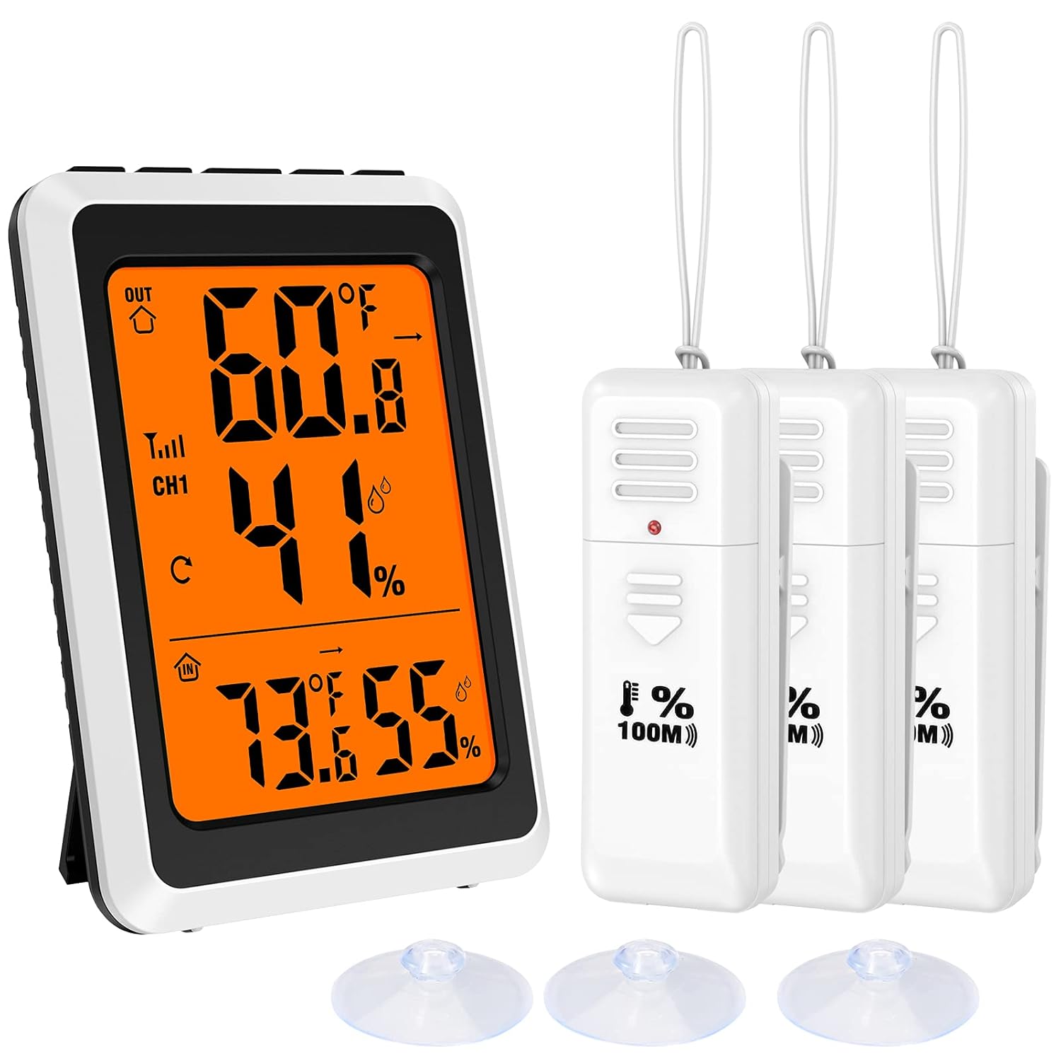 (Upgraded Version) Indoor Outdoor Thermometer, Wireless Digital