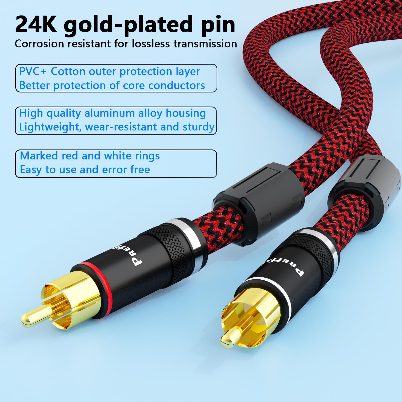 Cable De Altavoz Audiófilo De Cobre 8tc HI End 7N OCC Con Conector