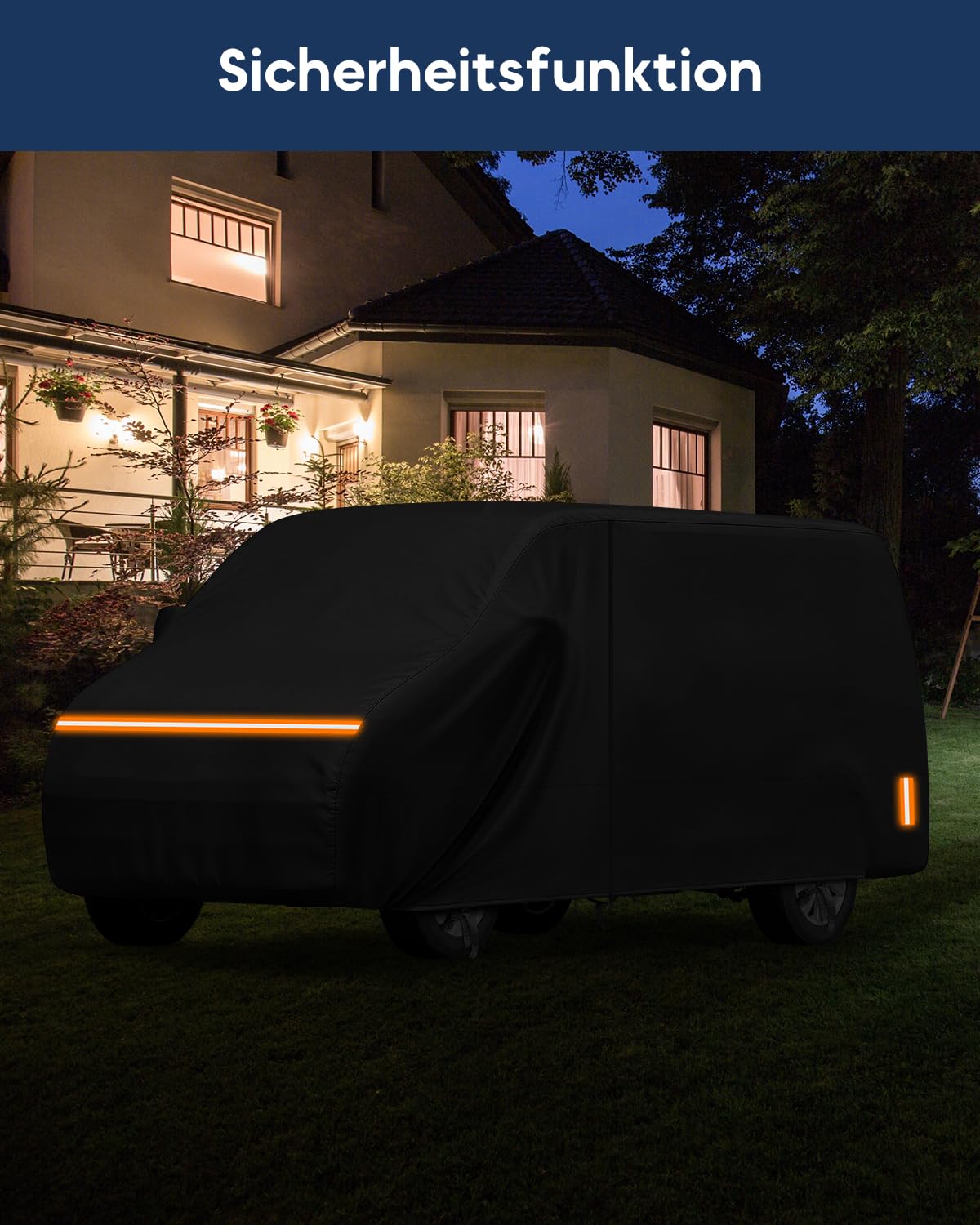 Copertura Camper per VW T4 T5 T6 Telo Copri Camper 420D Oxford Impermeabile Traspirante con Cerniere Sigillate 530 × 190 × 199 cm