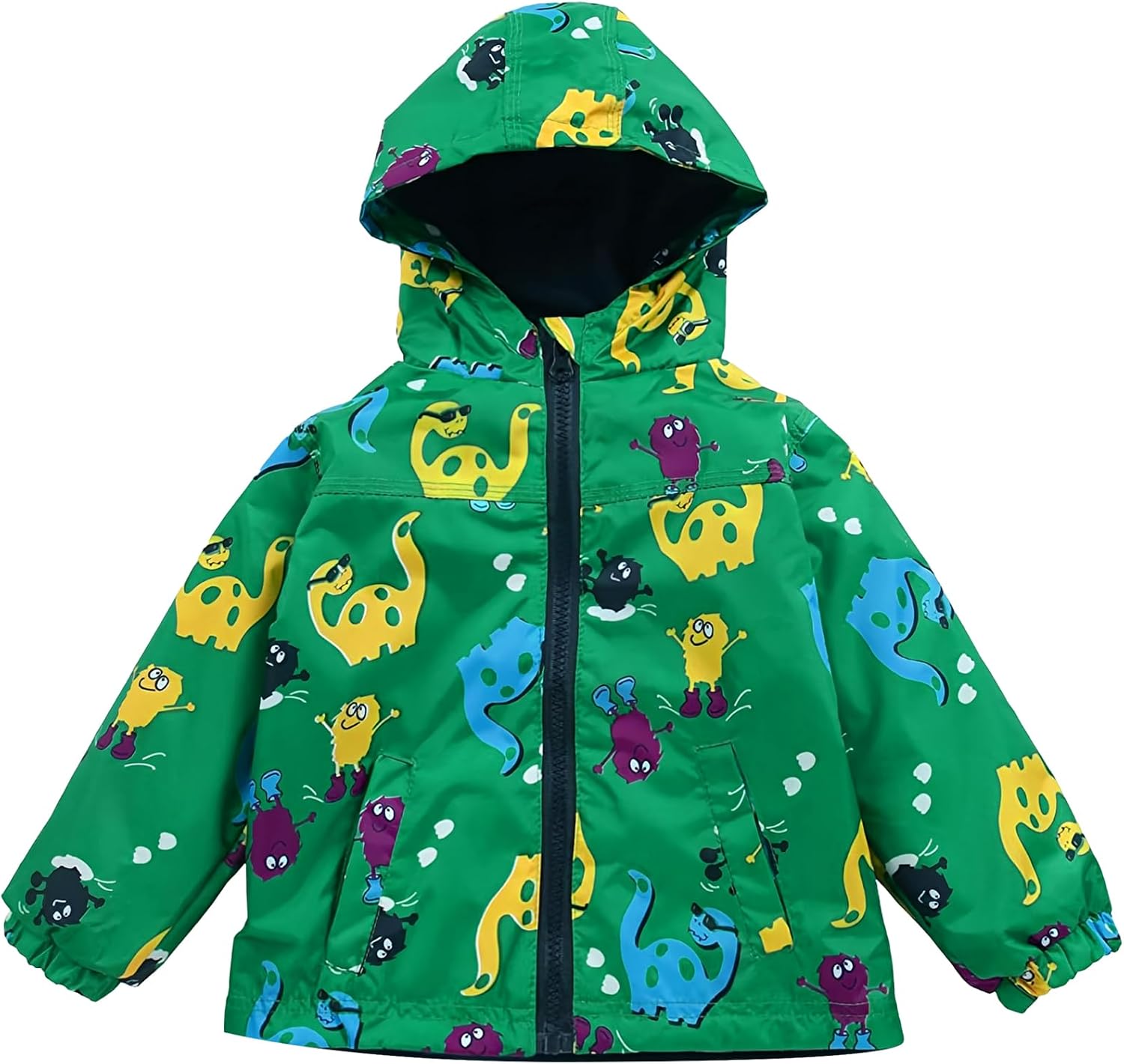 LZH Toddler Boys Girls Raincoat Waterproof Hooded Jacket Dinosaur Coat+Pants Suit