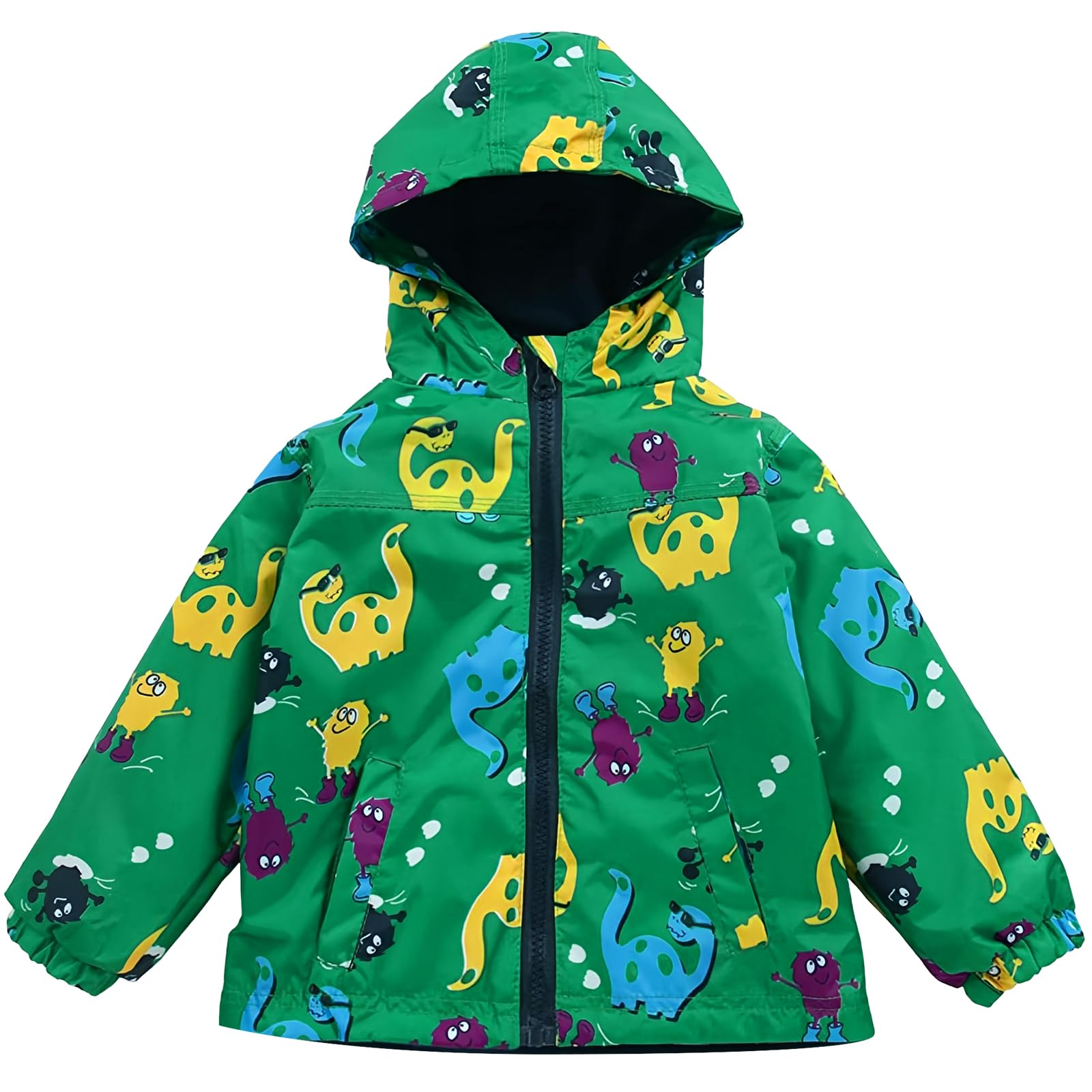 LZH Impermeable Chubasquero para Niño o Niñas, Dinosaurio Capa de Lluvia de Dibujos Animados con Capucha Chaqueta Pantalones Traje