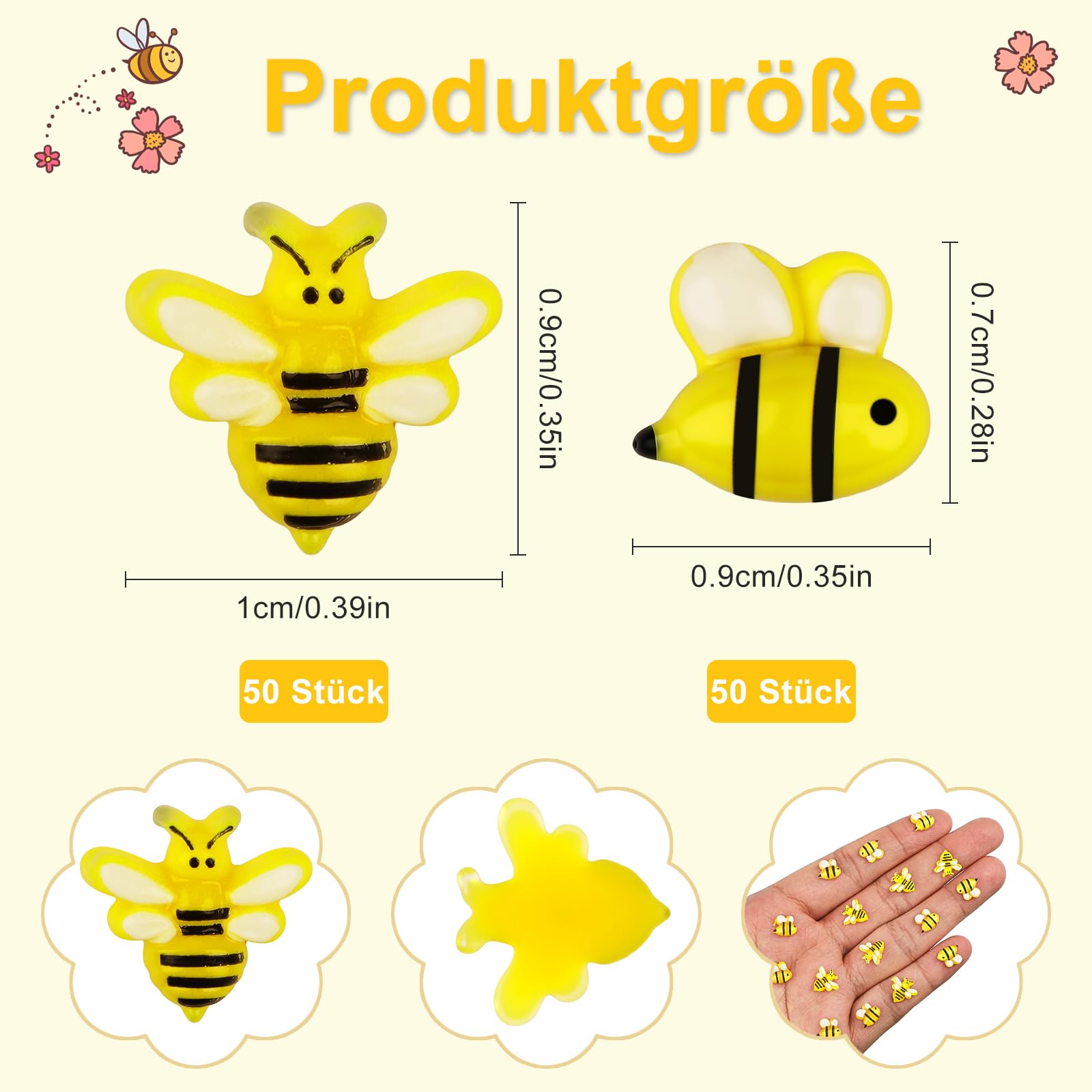20 Kleine Filzbienen Aus Wollfilz – Künstliche Bienen-Deko Für Partys, Basteln & Tischdeko – Mit Aufbewahrungsbox