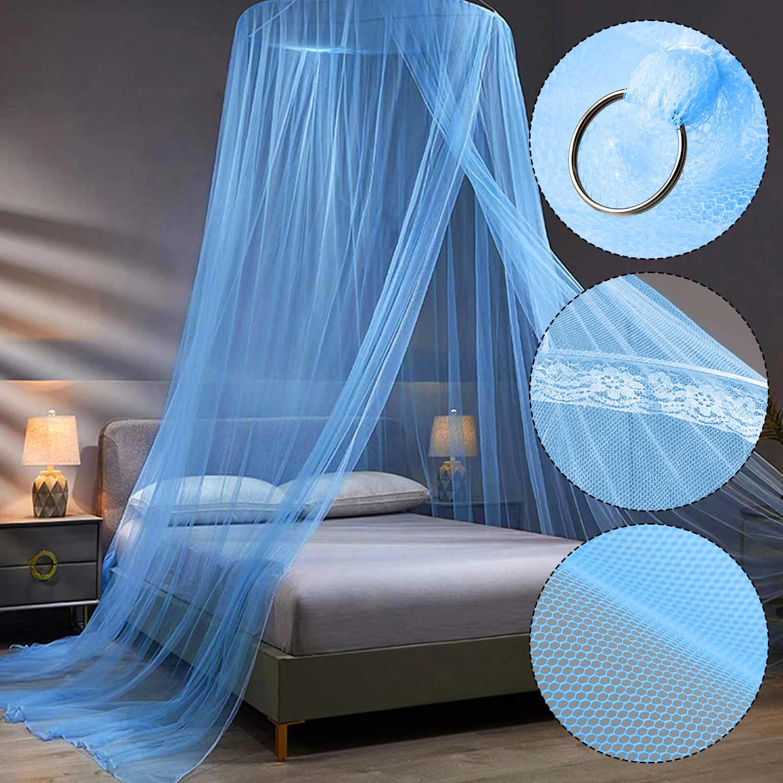Moustiquaire XL Pour Lit Avec Crochet – Polyester Blanc – Maison Et Voyage