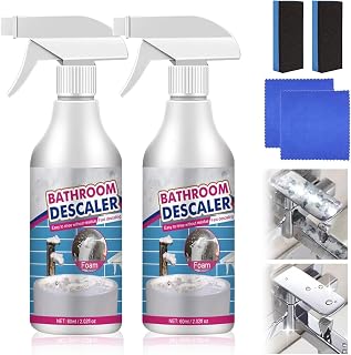 Bathroom Descaler Foam Cleaner,Bubble Cleaner Foam,Bathroom Glass Descaler,All Purpose Rinse Cleaning Foams Spray For Bathtub,Toilet,Glass,Faucet(2PCS)