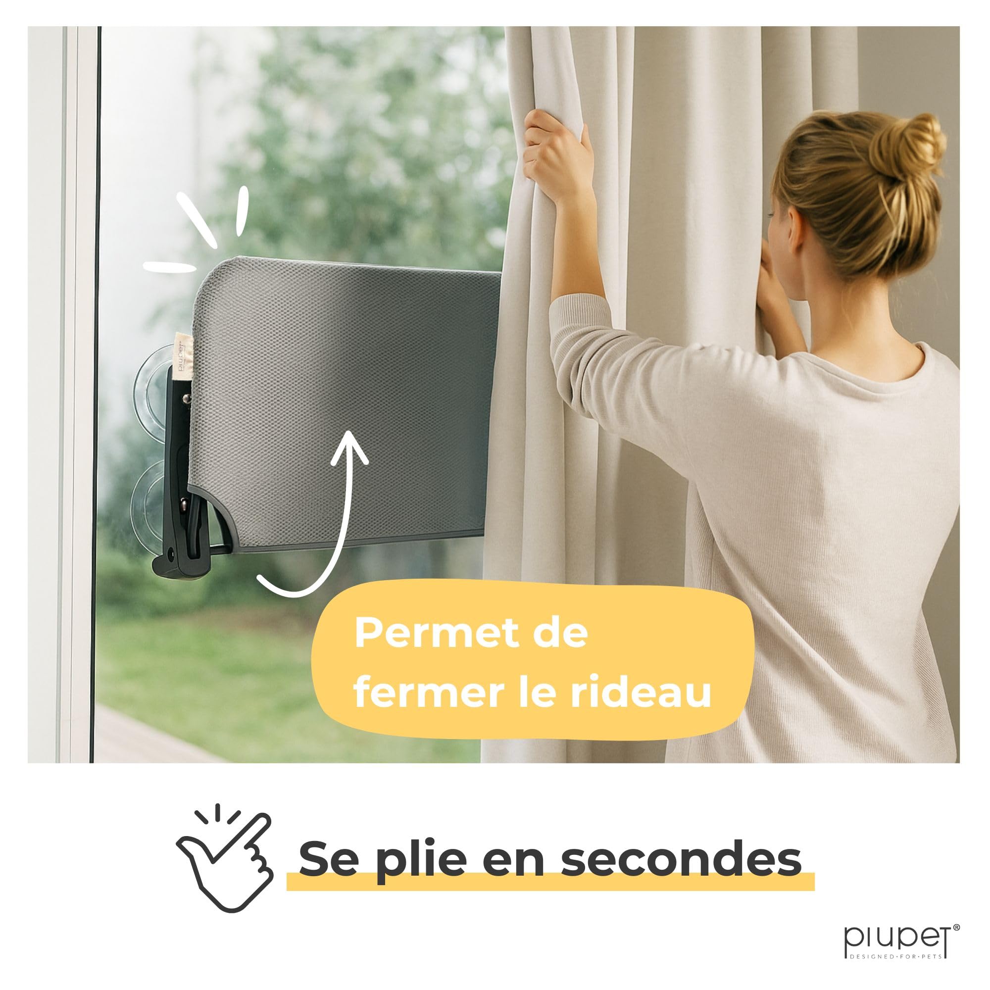 Chaise Longue Flottante pour Chats - Chaise Longue Pliable et Peu encombrante avec ventouses I Hamac réversible pour fenêtres en Gris et Vert I Lit pour Chats jusqu'à 20 kg | Hamac Chat Fenetre (Gris)