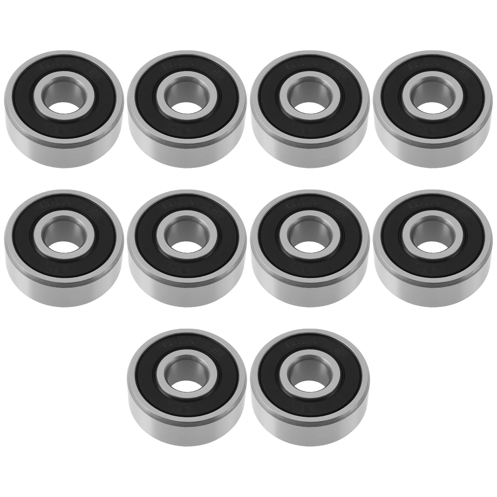 Briny River 10Pcs R4a-2Rs Ball Bearings With Rubber Seal 1/4"X3/4"X9/32" Steel Bearings