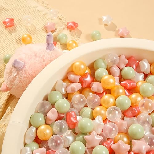 Miniatura 7 de TRENDPLAY Pelotas de bolas de estrella 50, 100, 200, 500, para niños pequeños, formas de pelotas para niños y niñas, diversión, fiesta de Ambiente