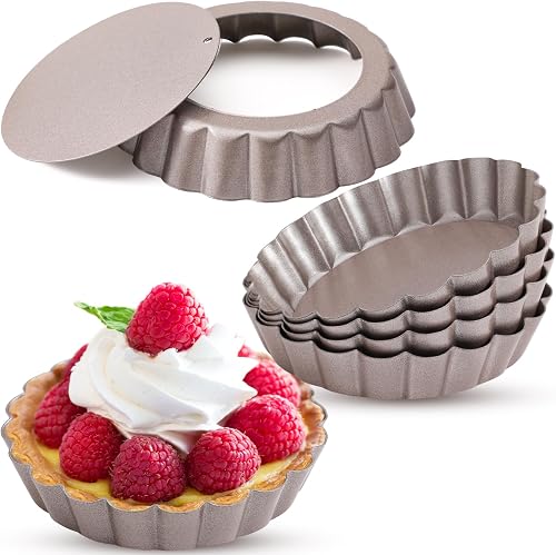 Best for miniature fruit tarts and portion control: Webake 4-Inch Mini Tart Pans (Set of 6)