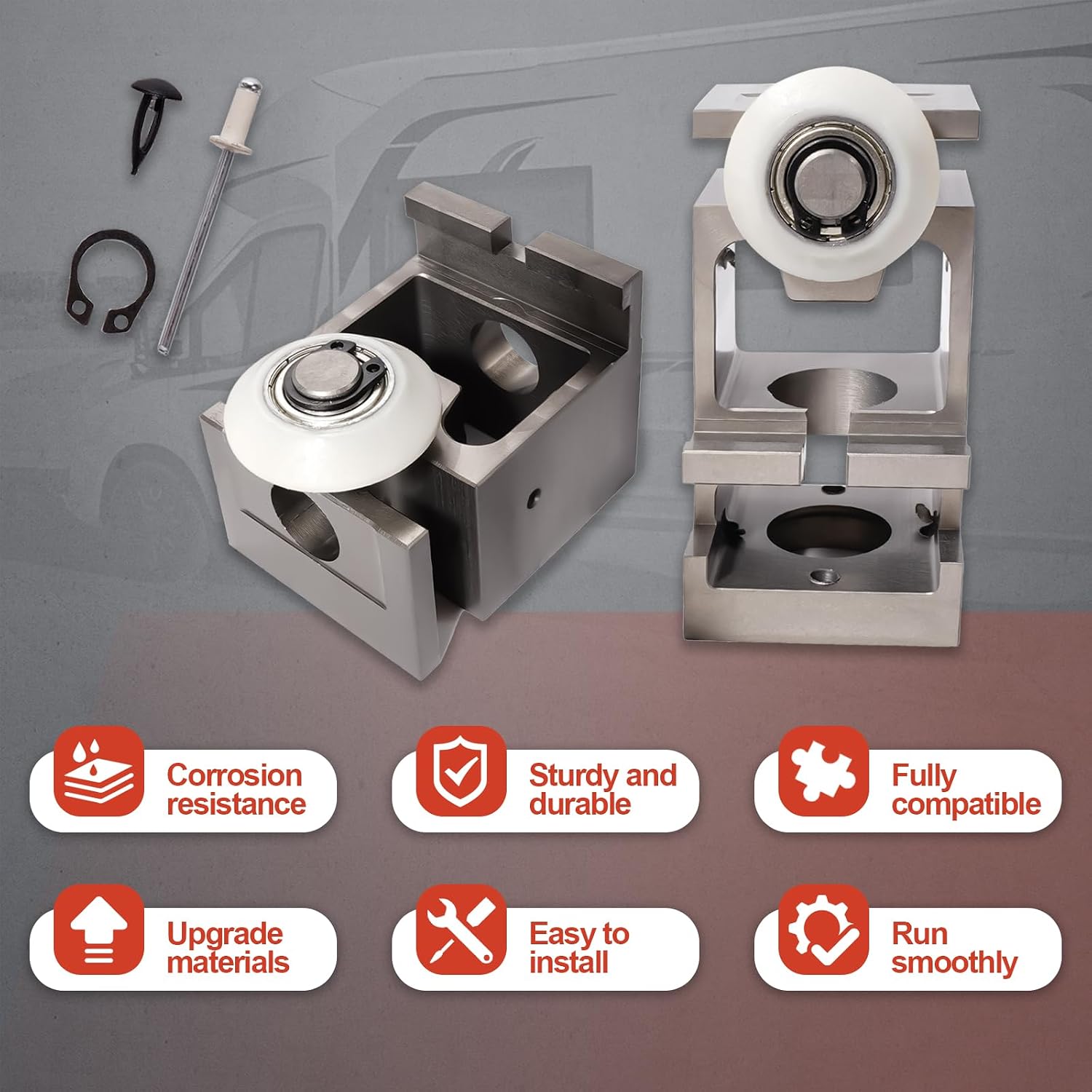 379060 Standard Bearing Block Kit for in-Wall Slide-Out Systems on RVs — Includes Upper and Lower Bearing Blocks for Exact-Fit Replacement