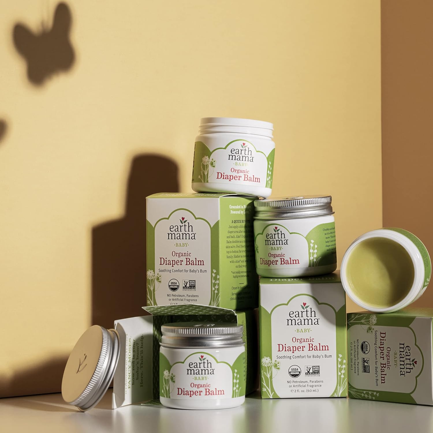 Organic Diaper Balm by Earth Mama Safe Calendula Cream to Soothe and Protect Sensitive Skin, Non-GMO Project Verified, 2-Fluid Ounce : Everything Else