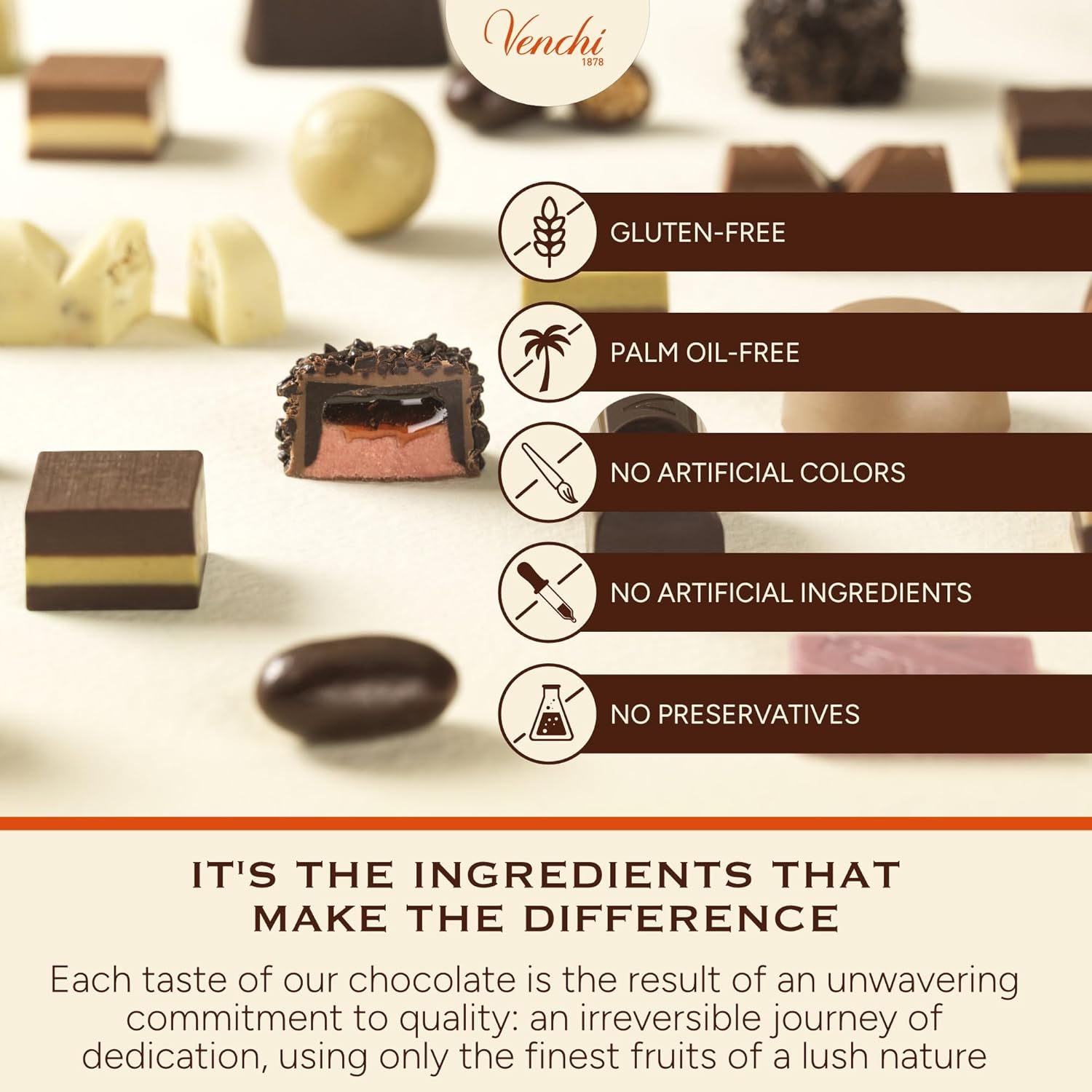 Venchi - Murrine Collection - Medium Orange Hamper with Assorted Chocolates, Gift Idea for Birthday and Anniversary, 14.1 oz