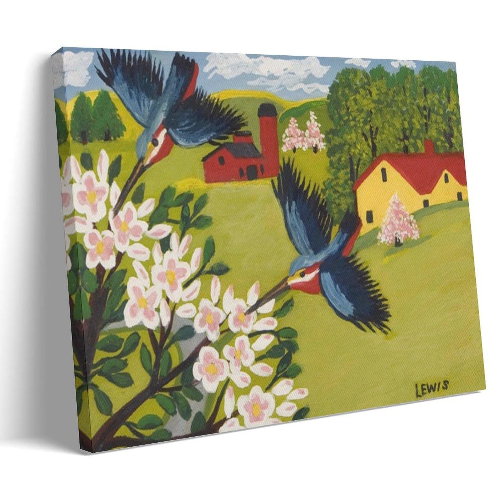 Maud Lewis pommiers en fleurs art mural poétique pour illuminer votre foyer - 8