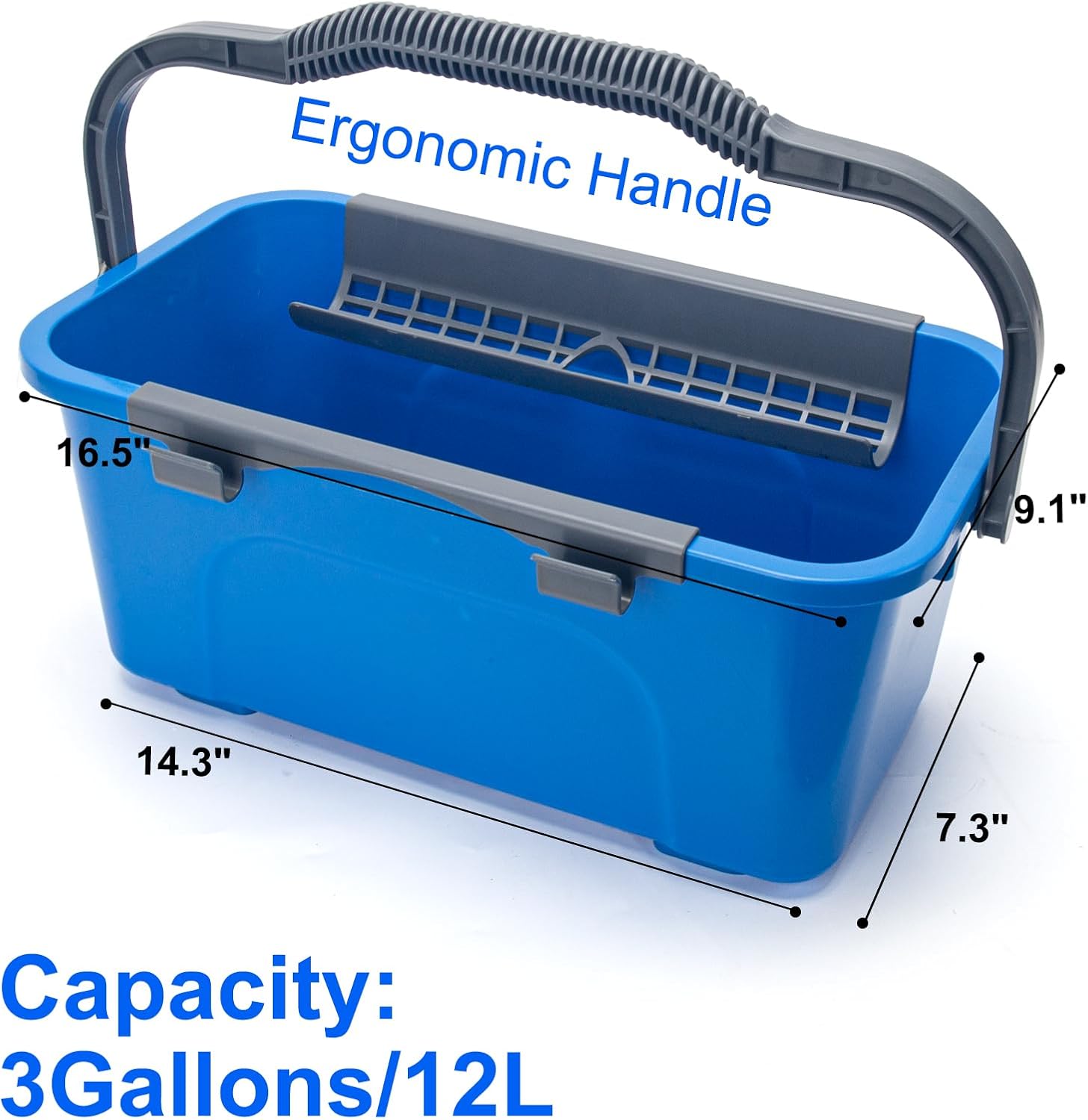 Window Cleaning Kit with 6ft Long Handle, 3 Gallon Bucket,14" Squeegee,15" Microfiber Scrubber,Spray Bottle, Cloth,Professional Window Washing Equipment Cleaner Tool for Outdoor Commercial Household