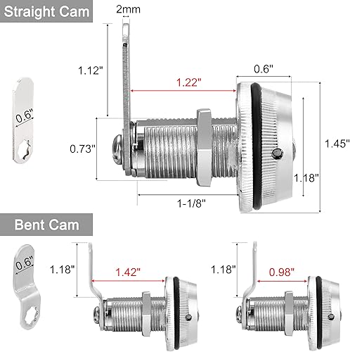 Miniatura 2 de CozyTower - Cerradura de combinación de números para archivador, cerradura de leva sin llave de 1-18 pulgadas para buzón de cajón de escritorio