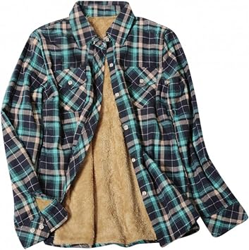 Women's Fleece Lined Plaid Flannel 