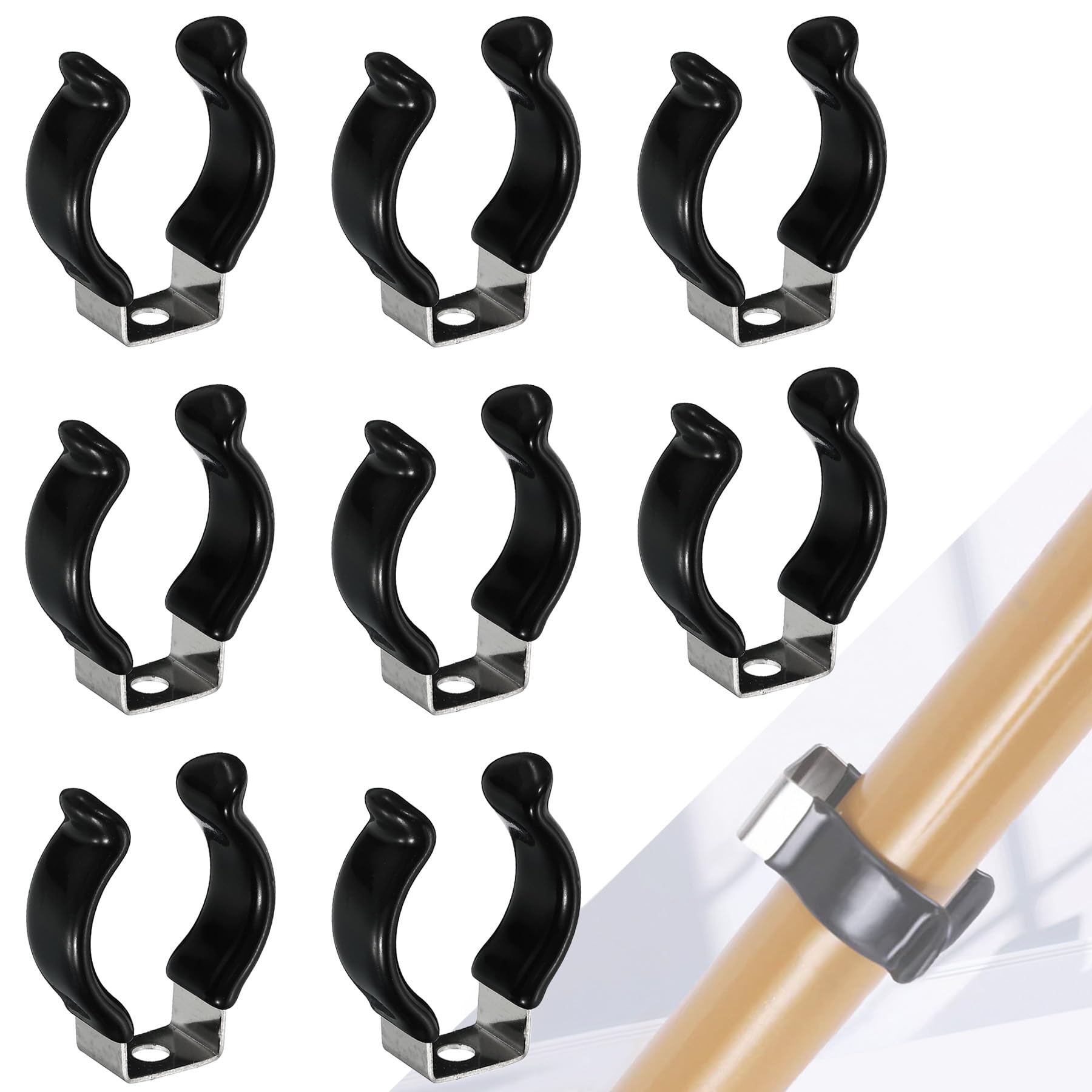 LEPEVNEY T8 U-Shaped Clips Tool Holder Clamp for LED Light Bulb Mounting 304 Stainless Steel Rope Support Holder Sping U Clip Pack of 8