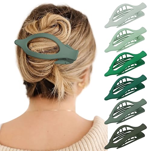 Miniatura 177 de Pinzas para el cabello French Concord, 6 pinzas para el cabello planas deslizantes laterales para volumen, agarre fuerte, agarre antideslizante