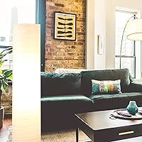 Vista 5 de Beaupretty Pantalla de lámpara de pie de papel, estilo japonés, lámparas de pie, protector de lámpara de barril, protector de jaula de bombilla