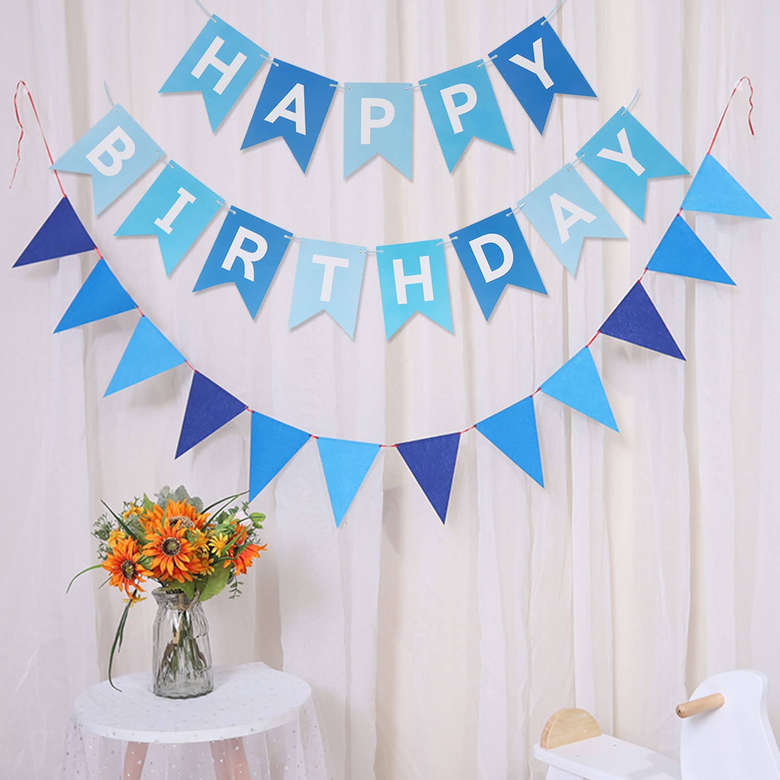 Striscione Per 16° Compleanno Unique Party Glitz Blu E Argento - 2,74 M Con Numeri 16 E Pois