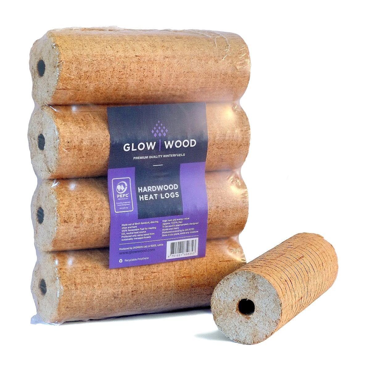 Buy Fire Guru Premium Birch Hardwood Heat Logs, 30kg Logs for Fire