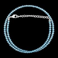 Vista 139 de Natural Moonstone Gemstones Choker Necklace, Faceted Rounds Beads, Silver Plated Jewelry, Healing Crystals, Birthday, Handamde, Minimalist, Women