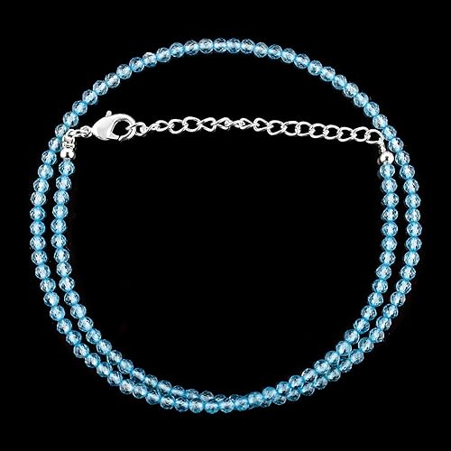 Miniatura 139 de Natural Moonstone Gemstones Choker Necklace, Faceted Rounds Beads, Silver Plated Jewelry, Healing Crystals, Birthday, Handamde, Minimalist, Women