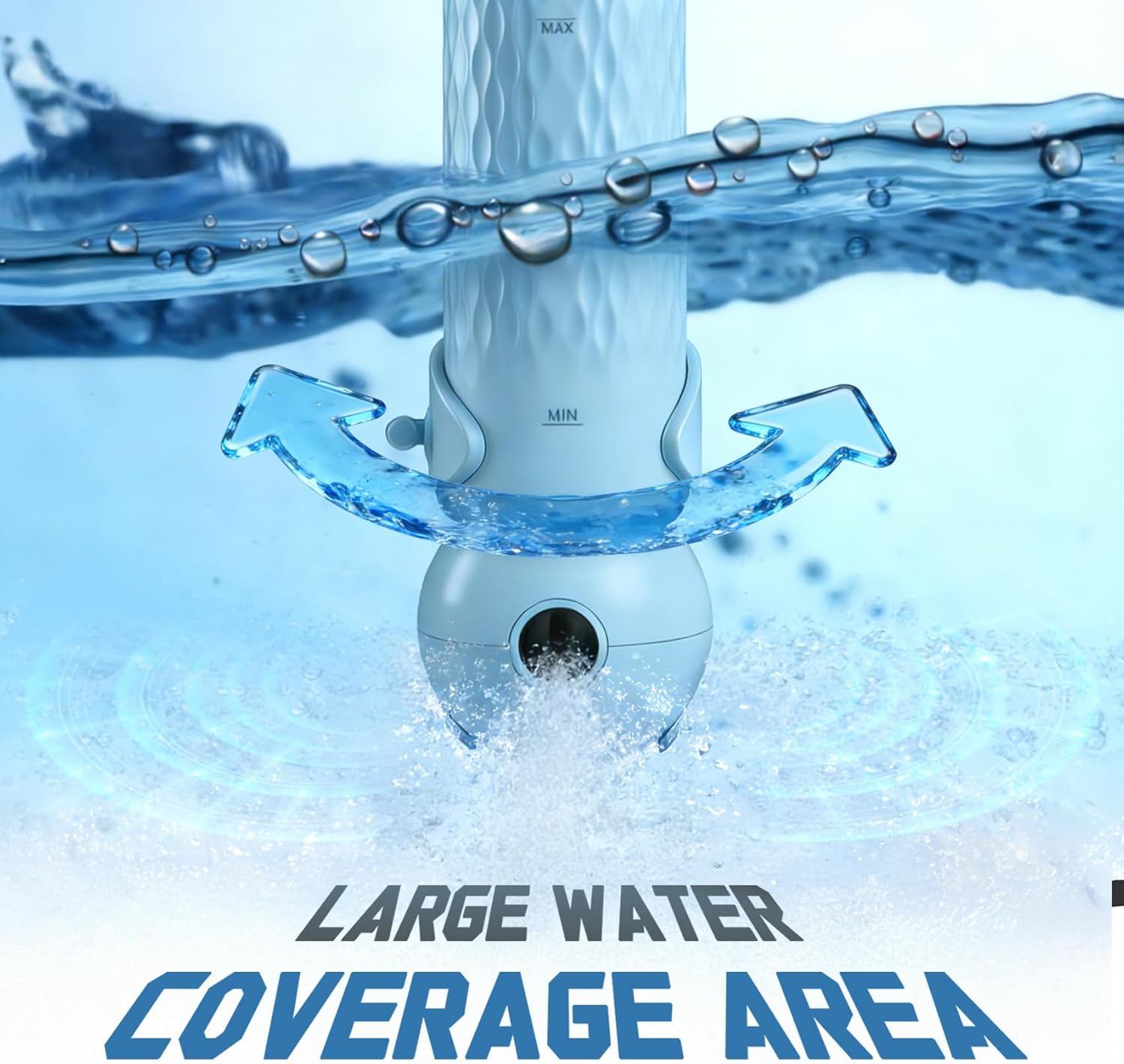 Upgraded Bath Jet SPA for Tub with Display Screen, Portable Handheld Bathtub Jet with Battery Level and Temperature Display, Bubble/Jet Two Mode, 8800mAh, IP67 Waterproof, 3 Adjustable Speeds