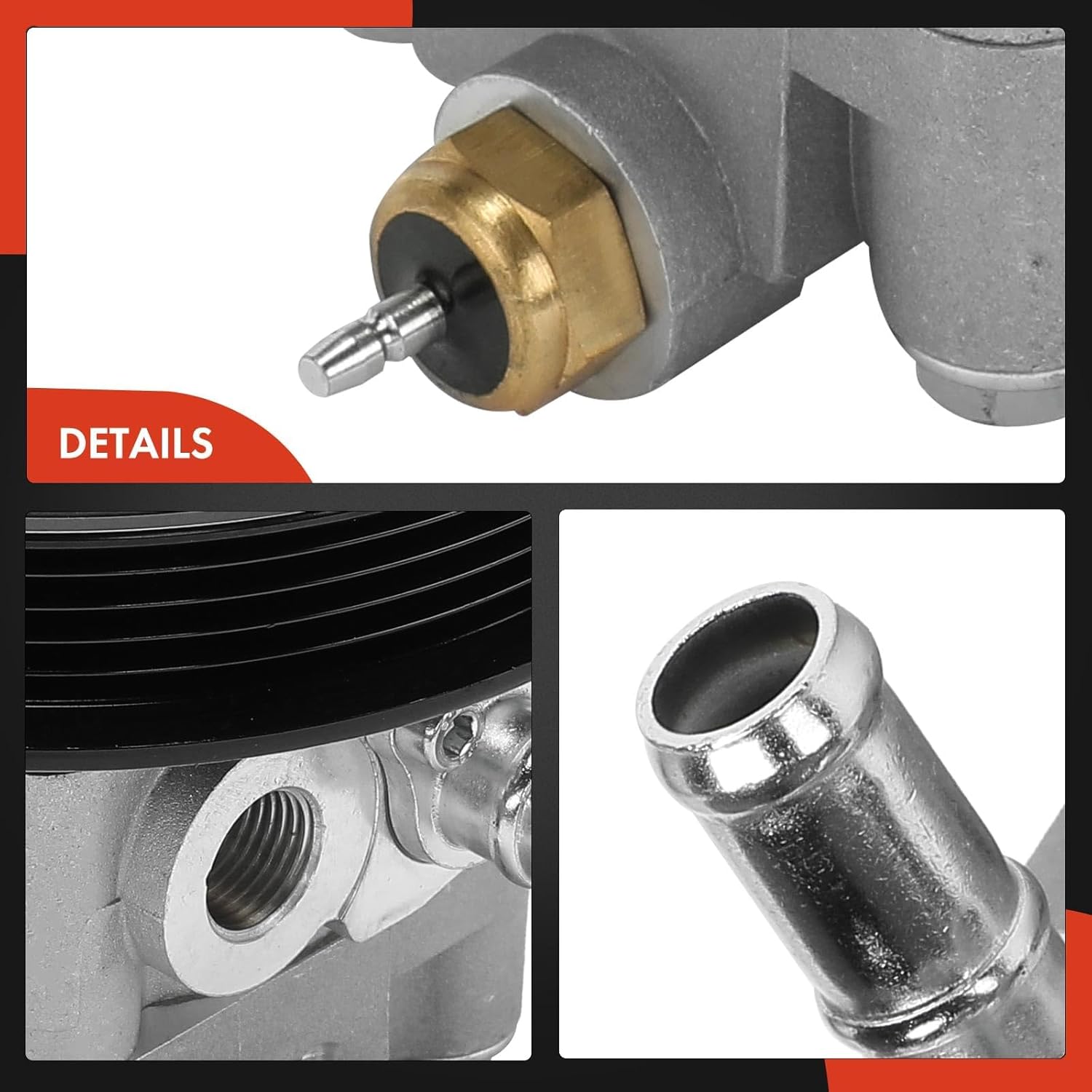 A-Premium Power Steering Pump, with Pulley, Compatible with Chrysler Sebring 2001-2005 & Mitsubishi Eclipse 2002-2005, Galant 2001-2003 & Dodge Stratus 2001-2005, 2.4L