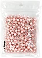 Vista 5 de Weebee 200 cuentas de perlas de vidrio de colores surtidos, espaciadores sueltos, redondas, checas, diminutas de satén, hechos a mano, surtidos