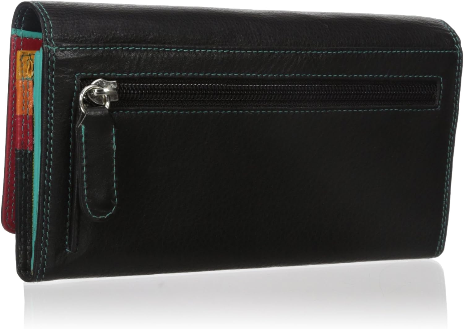 Visconti Spectrum 36 Ladies Large Soft Leather Checkbook Wallet Purse 7" x 4" x 1 (Black Multi) - Image 2
