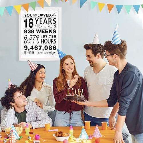 Miniatura 4 de WATINC Póster con texto en inglés «You Have Been Loved for 18 Years», impresiones artísticas sin marco de 11 x 14 pulgadas para decoraciones de
