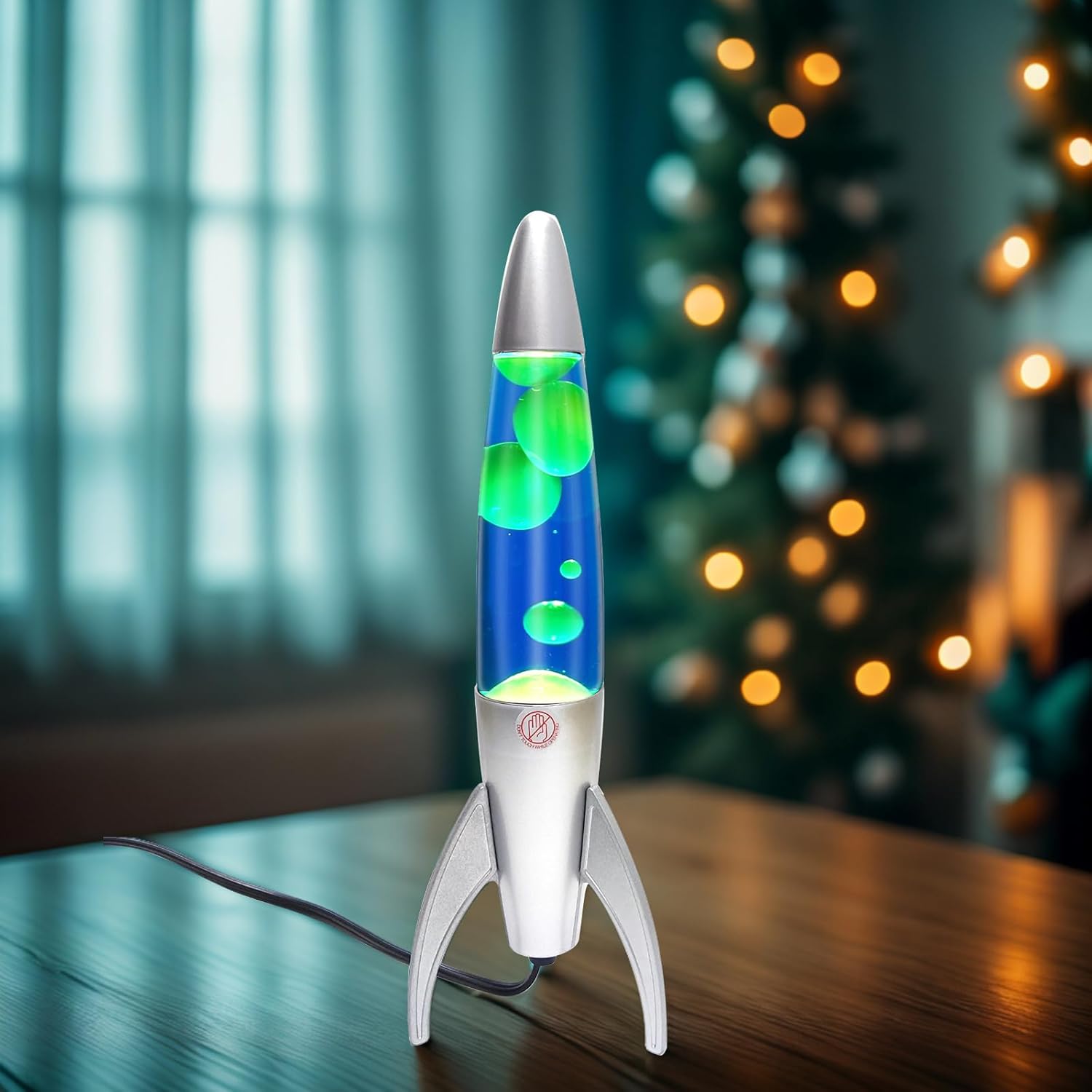 Original Liquid Lamp with Blue and Yellow Wax, 14.5 Inch Motion Cool Night Light Home Bedroom Office Decoration for Adults