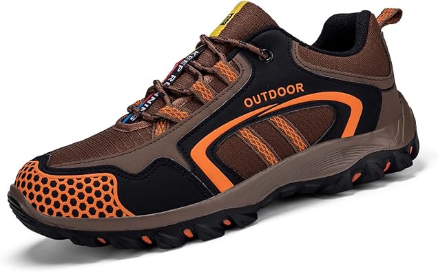 Mens Hiking Shoes Non-slip Climbing Shoes Lightweight Breathable Outdoor Sports Cross-country Shoes and Travel Shoes - Wear-resistant and Comfortable - Rubber non-slip outsole