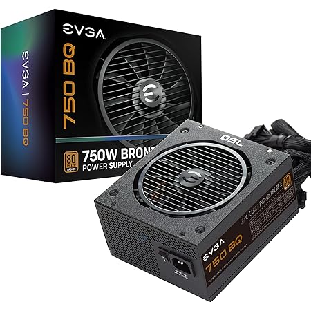 Evga 750 Bq, 80+ Bronze 750W, Semi Modular, Includes Free Power on Self Tester, Power Supply 110-Bq-0750-V3, Black