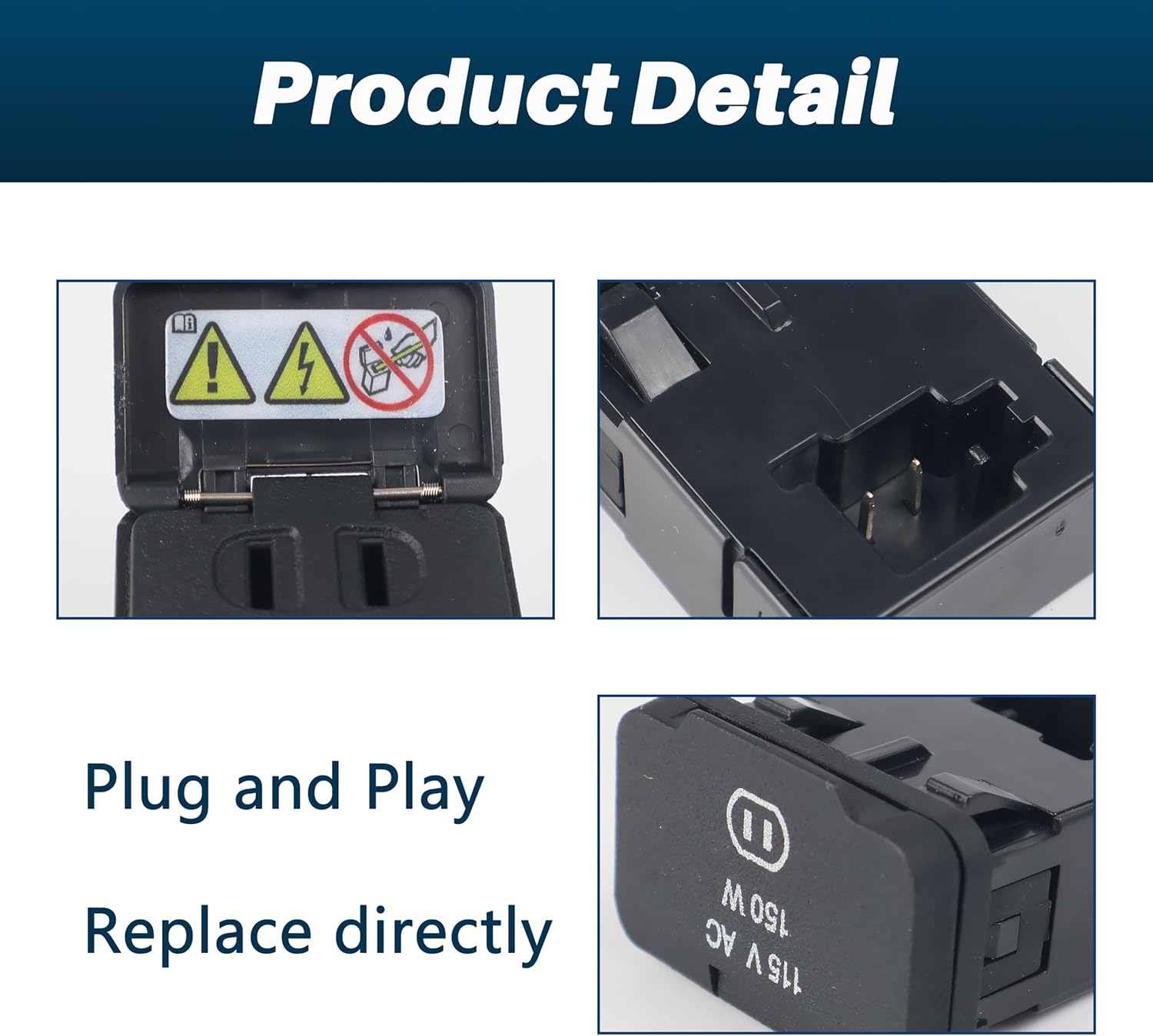 5082095AB Console Inverter Power Outlet Compatible with 09-12 Chrysler Dodge Jeep Ram 115V AC 150W, Replace 05082095AB 5082095 P5082095AB P05082095AB