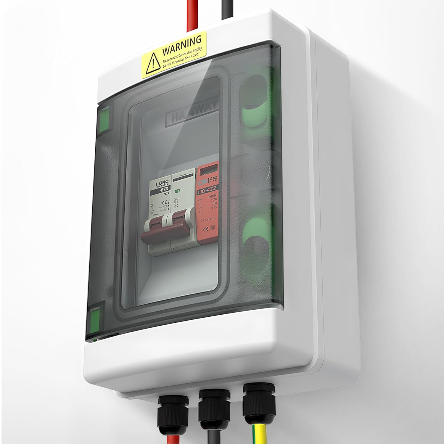 40A 500V Solar Disconnect Switch, RV Circuit Breaker Box with PV Surge Protector, IP65 Waterproof DC Breaker for Outdoor Solar Panel System