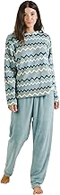 TRAMAS+ Women's Winter Pyjamas, Women's Coral Pyjamas, Long Sleeve Top and Long Pants Set with Adjustable Waist, Warm Set for Women
