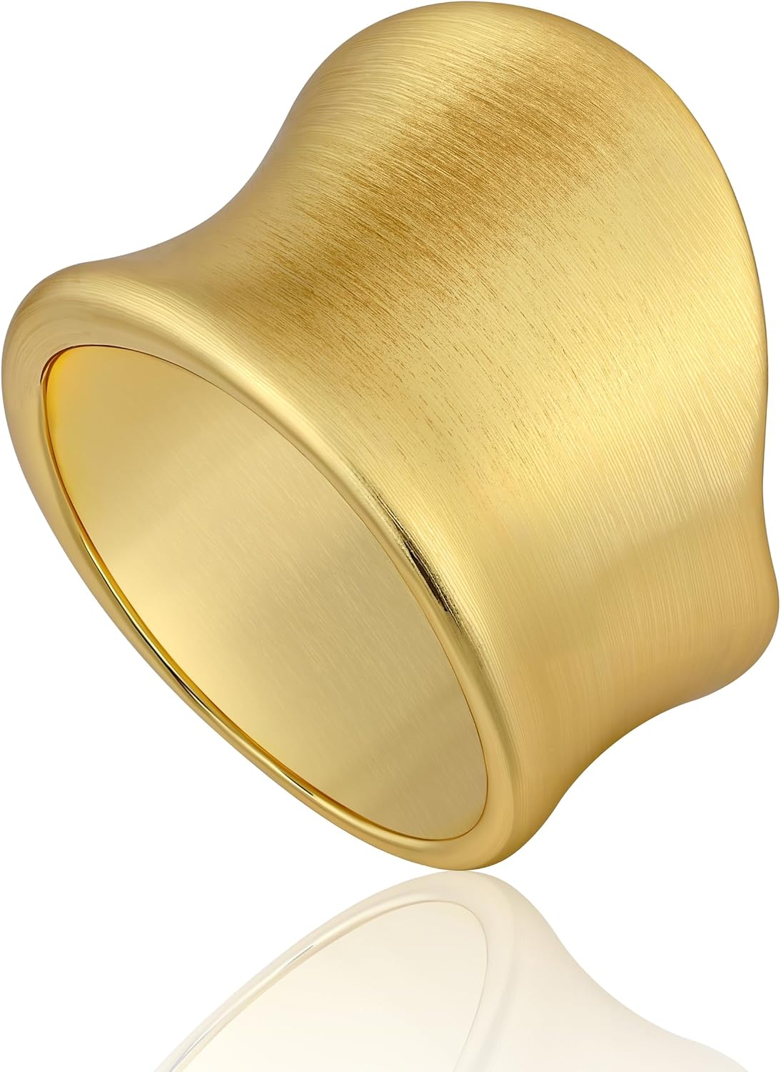 Chunky Rings for Women Gold and Silver Statement Rings Fashion Band Ring Cocktail Costume Jewelry Gift