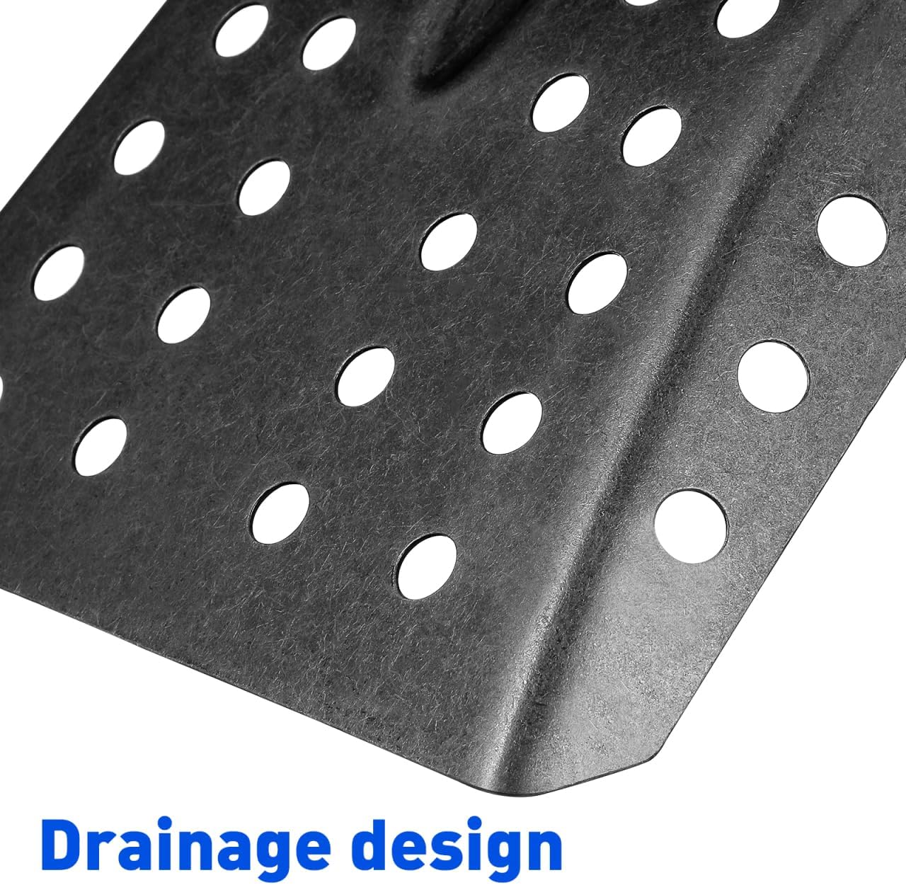 USHOBE Garden Drain Shovel 9.64X8.66X6.88In Reusable Thick Mud Sifting Scoop with Holes Comfortable Grip Multi-Functional Drain Sifting Tool for Outdoor Cleaning