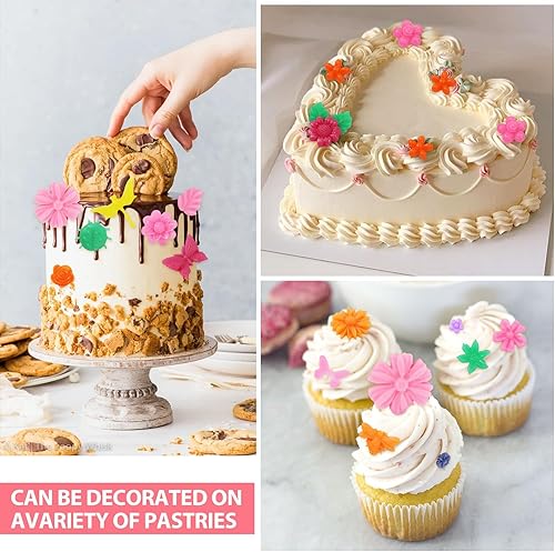 Miniatura 7 de Molde de silicona para pastel de fondant de flores y mariposas, para decoración de pasteles, dulce de chocolate, arcilla polimérica, jabón,