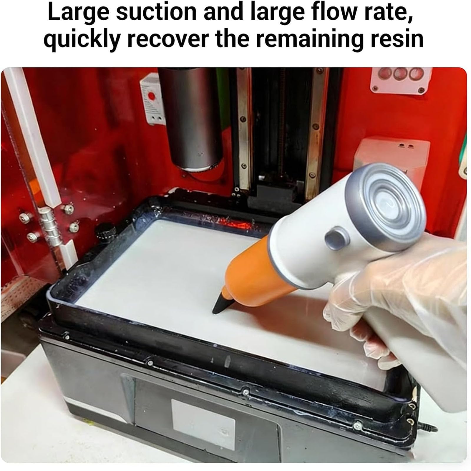 Pompa di trasferimento in resina per stampante 3D, 300 ml, con ugello a becco d'anatra e 2 bottiglie per filtrare e riciclare resina fotosensibile per stampanti UV/DLP/SLA