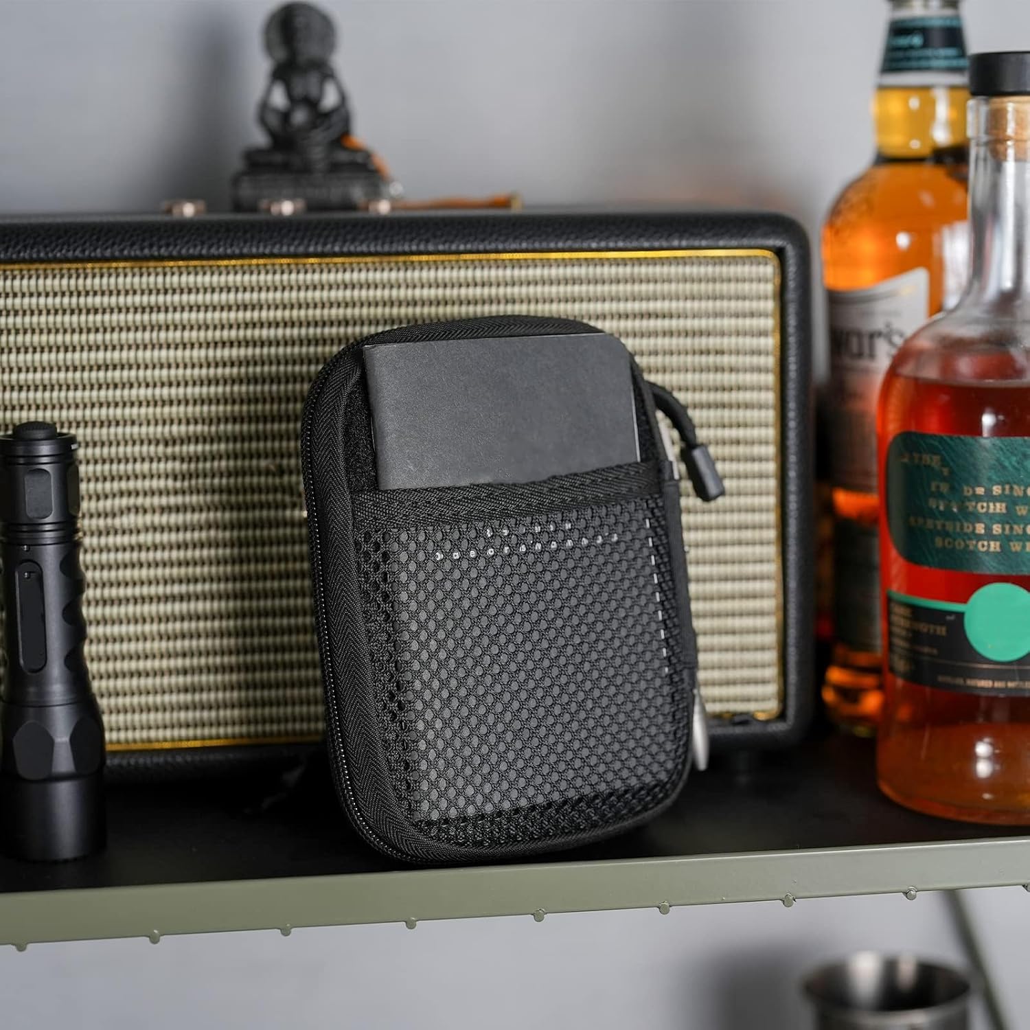 Mighty Pouch - Nylon EDC Pocket Organizer with Patches & D-Ring, Multitool Organizer for EDC Gears - Image 8