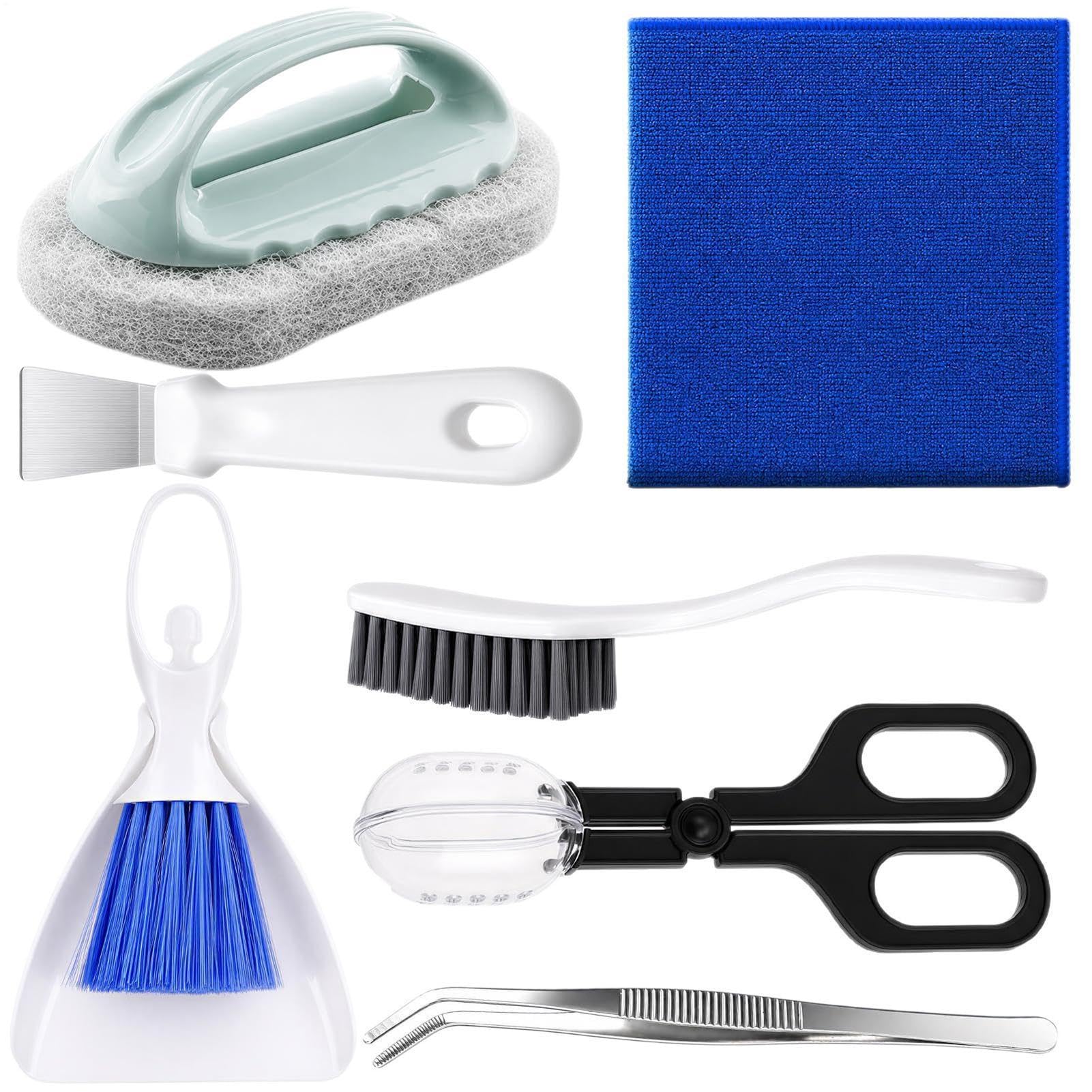 Bearded Drag Terrarium Cleaner, with Tweezers Scraping Knife Cleaning Cloth, Bearded Drag Cage Cleaner, for Home Terrarium Cage Habitat Lizard Snake Turtle