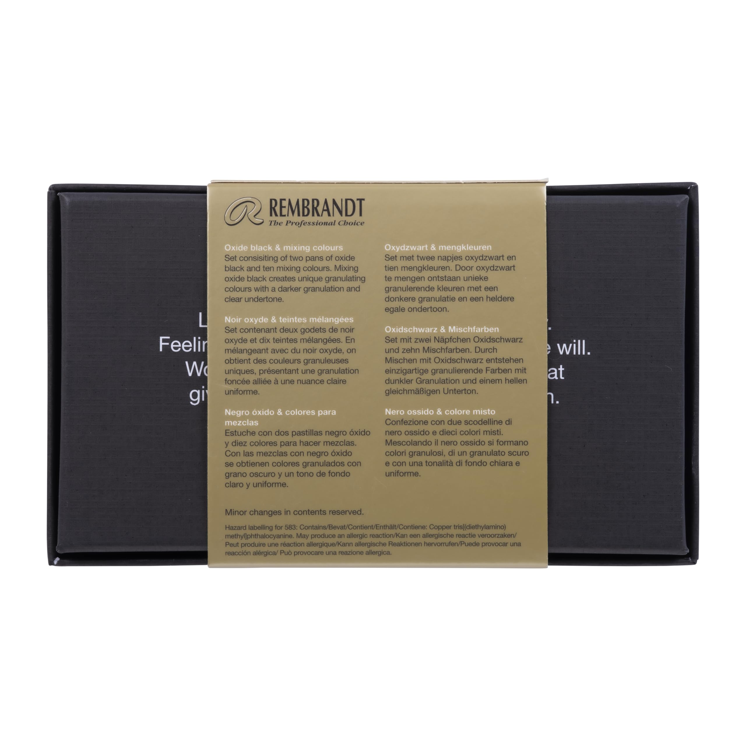 Rembrandt Professional Watercolour - SET METAL 12 PANS OXIDE BLACK MIXING