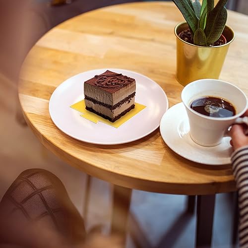 Miniatura 7 de 300 mini tablas cuadradas para tartas, 3.5 x 3.3 pulgadas, tableros cuadrados dorados para tartas, tablero de pastel de mousse dorado, bases de mini