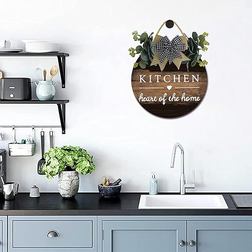 Miniatura 3 de Letrero de cocina de madera, letrero de cocina de madera, letrero de corazón de cocina para pared, 12 x 12 pulgadas, divertido inspirador,