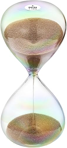 Miniatura 29 de Reloj de arena CNCJ de 60 minutos con vidrio de 7 colores y arena dorada, reloj de arena grande de 60 minutos, reloj de arena de 60 minutos, reloj