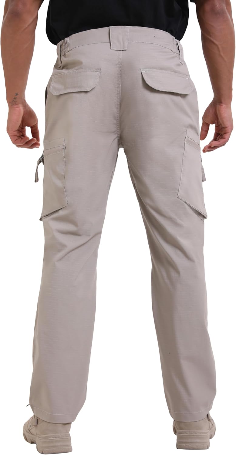 NATUVENIX Ripstop Men's Tactical Pants,Stretch Cargo Work Pants for Men Water Resistant Hiking Military Pants Relaxed Fit - Image 2