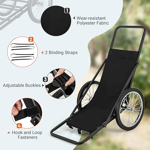 Miniatura 4 de Goplus carro plegable para ciervos, accesorios de caza, 500 lb