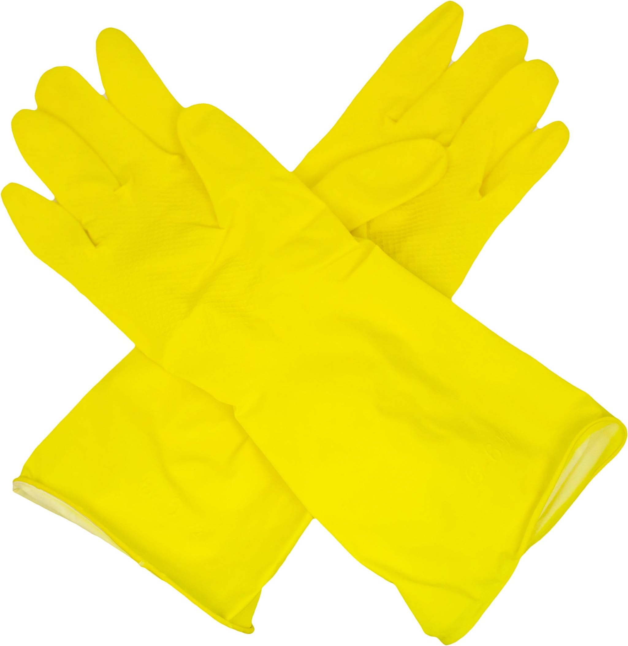 Value Brand household gloves latex Size 8 Yellow EN388/374 Category II